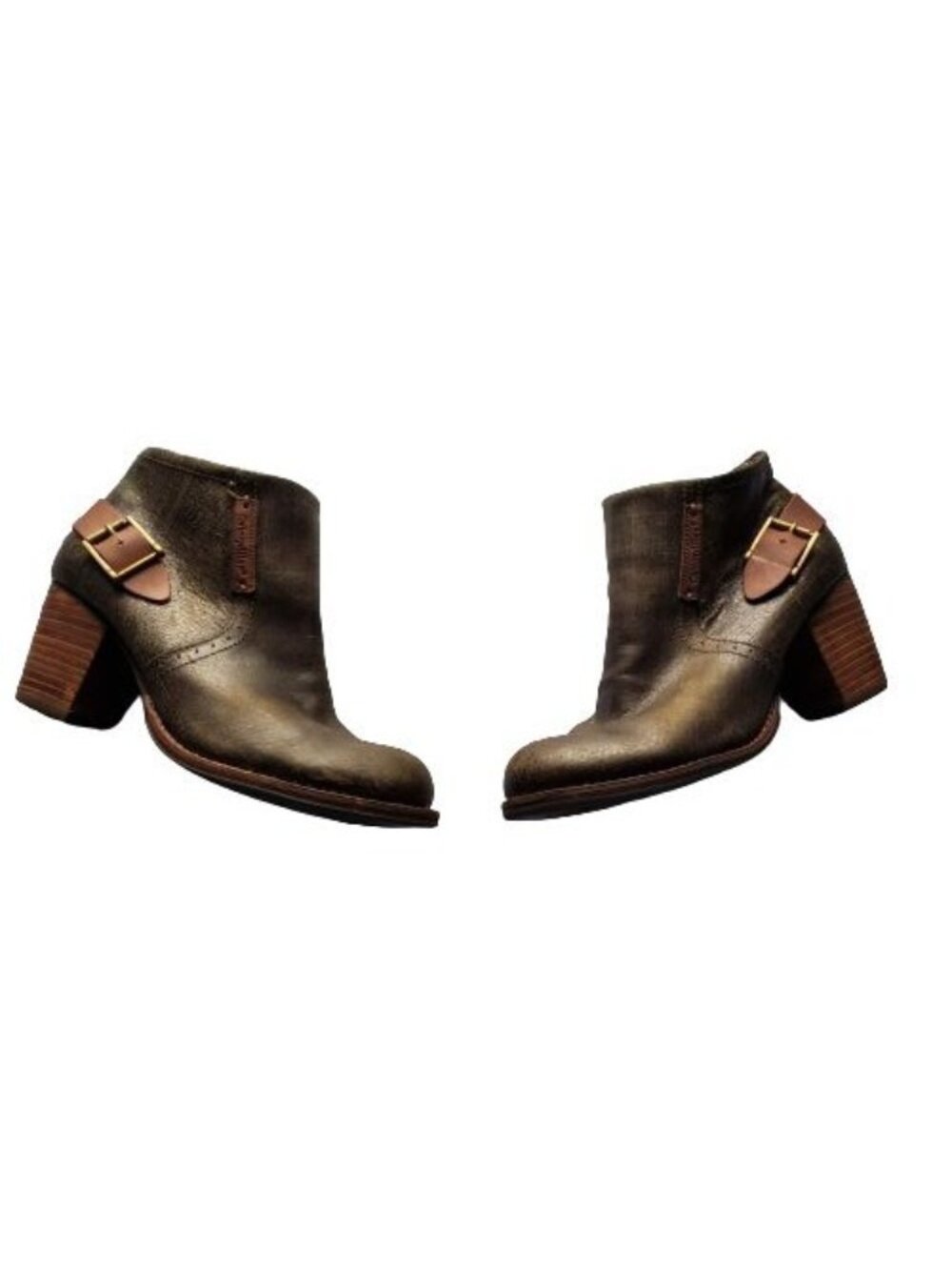 Caterpillar Women's Annette Leather Ankle Western Boots Deep Olive Size 7 - Picture 5 of 16